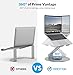 OMOTON Adjustable Laptop Stand with 360 Rotating Base, Ergonomic Laptop Riser for Collaborative Work, Dual Rotary Shaft Fully Foldable for Easy Storage, Fits All Laptops up to 16 inches, CoolGrey