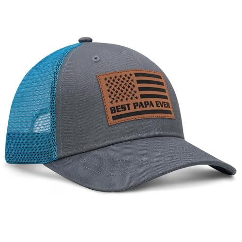 Image of Papa Gifts from Grandkids American Flag Cap Papa Hat for Grandpa