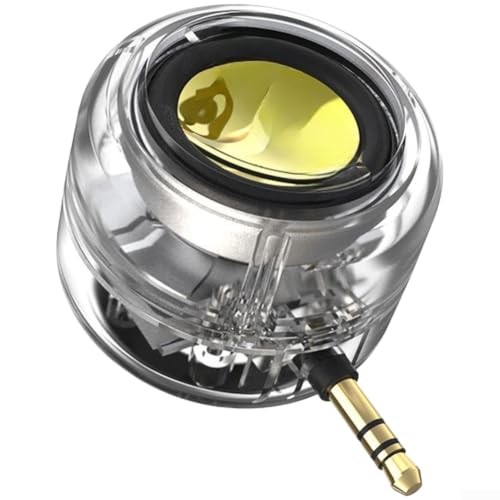 ReachMall Inalámbrico para mini altavoz tipo C, conexión portátil, dispositivo de audio fuerte, graves fuertes, volumen de 3 W, 6 horas de vida útil para gimnasio deportivo (Y8 transparente)