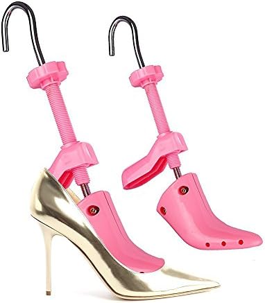 RD Lane Pair of Women High Heel Shoe Stretcher 2-way Adjustable Shoe Tree for Ladies,Professional Shoe Trees for USA Women's Size 4.5 - 9.5 (Pink)