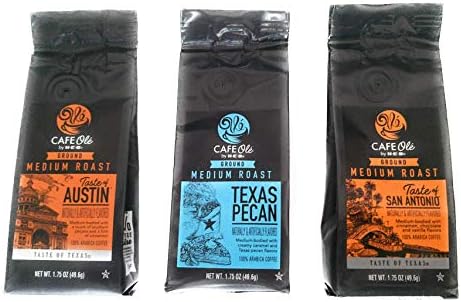Cafe Ole Texas Pecan Medium Ground Coffee Sampler