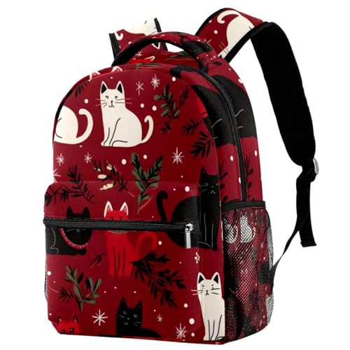 Sac à dos de voyage Campus chats de Noël rouge cadeau idéal enfants