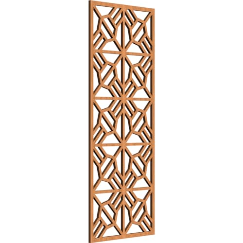 Image of 11 3 /8 inchW x 29 3 /8 inchH x 1 /4 inchT Auburn Decorative Fretwork Wood Wall Panels, Cherry
