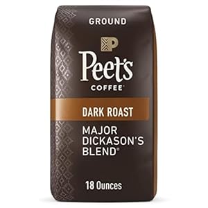 Peet’s Coffee, Dark Roast Ground Coffee – Major Dickason’s Blend 18 Ounce Bag