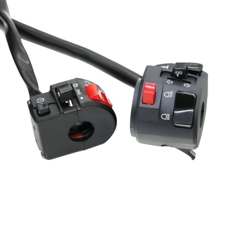 Interruptor de manillar derecho para moto con botón de arranque y luces 3
