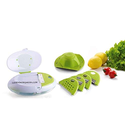 Suinga Rallador De Alimentos Con 5 Hojas Diferentes Intercambiables. Pies Antideslizantes Para Mayor Seguridad