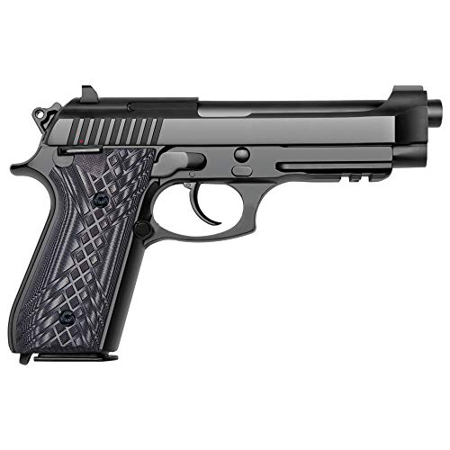 Guuun G10 Grips For Taurus Pt92 Grip Compatible With Pt 92/99/100/101 And Decocker Crosshatch Texture - Gray/Black #TOP3