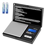 Oderra 0.01g Mini Digital Scales for Jewellery, Gold & Coffee, 700g x 0.01g Pocket Precision Weighing Scale with Back-Lit LCD Display, Portable Kitchen & Food Scale with 2 Batteries Included