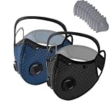 Reusable Carbon Filter Dust Mask with Eye Protection Goggles, Adjustable...