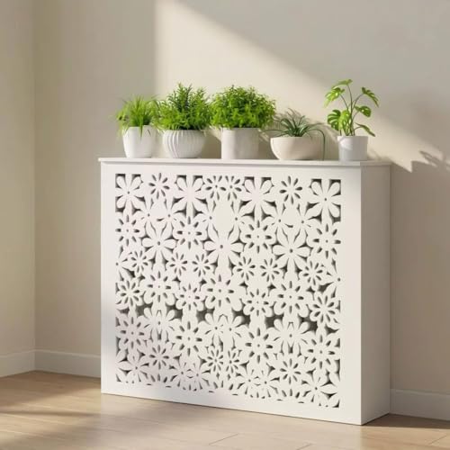 Modern Stylish MDF Radiator Cover with Grill & Top Storage Shelf