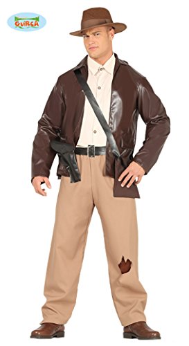 Guirca- Disfraz de Aventurero para Hombre Adulto Talla L, Color Beige, L (52) (88265)