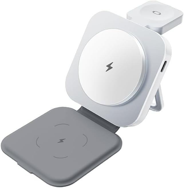 Estación de carga inalámbrica mejorada 3 en 1 soporte de cargador plegable para múltiples dispositivos para Apple - iPhone 171615141312 - WatchUltra