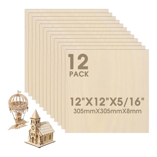 12 Pack Basswood Sheets 12
