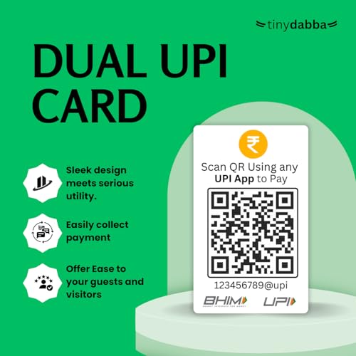 Custom Dual UPI QR Code Display Card by tinydabba - 2