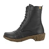 Absatztyp: Blockabsatz El Naturalista Damen Schnürstiefeletten Yggdrasil, Frauen Stiefeletten,Wechselfußbett,Warmfutter,schnürboots,Boots,Black Rugged,36 EU / 3.5 UK