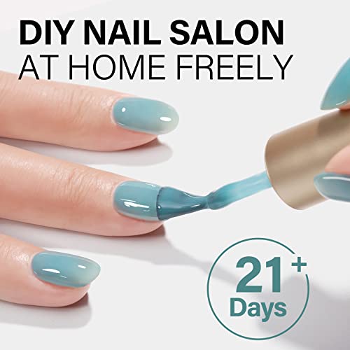 Aillsa Sheer Blue Gel Nail Polish Sky Blue Jelly Gel Polish Summer Neutral Nude Nail Polish Gel Long Lasting Translucent Natural Color Soak Off U V Gel Nails For Nail Art Diy At Home 0.51 Fl Oz /Gb71 #TOP4