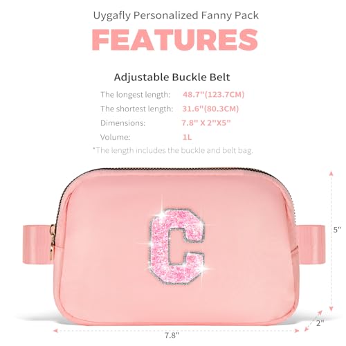 Image of Uygafly Gift for Teen Girls Kids Daughter Her - Birthday Gifts for 3 4 5 6 7 8 9 10 11 12 13 Year Old Girls,Fanny Pack Crossbody Bag Purse Belt Bag Cute Trendy Stuff | Peach,C