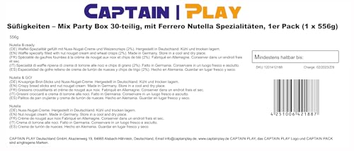 Süßigkeiten – Mix Party Box 30-teilig, mit Ferrero Nutella Spezialitäten, 1er Pack (1 x 556g)