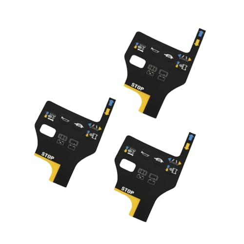 Congparts 3 Stück Play Control Box Overlay Aufkleber 97772GT 97772 kompatibel mit Genie Electric Scissor Lift GS-1530 GS-1532 GS-1930 GS-1932 GS-2032 Vertikaler Mastlift GR-12 GRC-12 QS-12R QS-12W