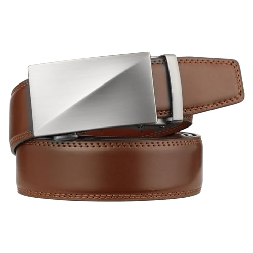 Image of Lavemi Men's Real Leather Ratchet Dress Casual Belt, Cut to Exact Fit,Elegant Gift Box