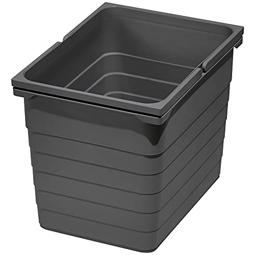 Ninka eins2vier Recolector de basura 17 L gris oscuro Alto: 310 mm 306 x 230 mm Recolector de basura Cubo de Basura Cesto de basura compost