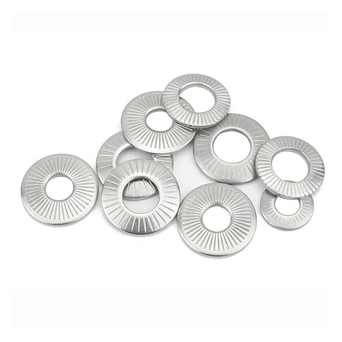 2 pz/50 pz Rondella di Bloccaggio Seghettata a Molla a Disco in Acciaio Inossidabile 304 M3 M4 M5 M6 M8 M10 M12 M16(50pcs M3)
