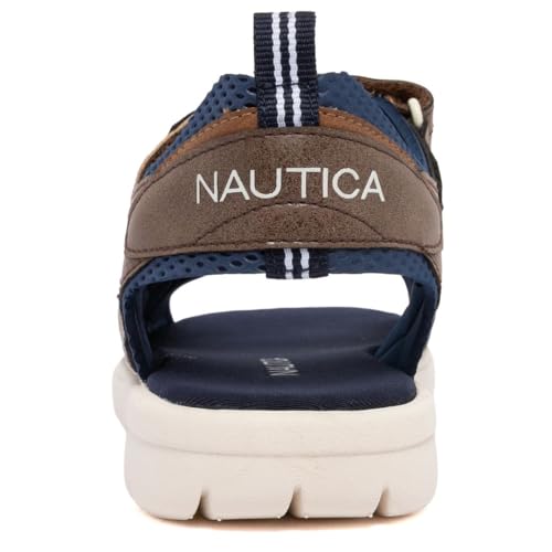 Image of Nautica Toddler Boys Sport Sandals - Lightweight Athletic Open-Toe Summer Shoes with Dual Adjustable Hook and Loop Straps for Outdoor Play, Beach, and Water