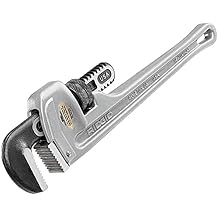RIDGID 31095 Model 814 Aluminum Straight 14" Plumbing Pipe Wrench, Silver, Made in the USA