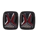 Evvok Rücklicht „X“-förmiges Design für 12-V-Rückleuchten für mit geräuchertem für Glas für Jeep für Wrangler CJ TJ YJ 1998–2006(EURO AMBER VERSION)