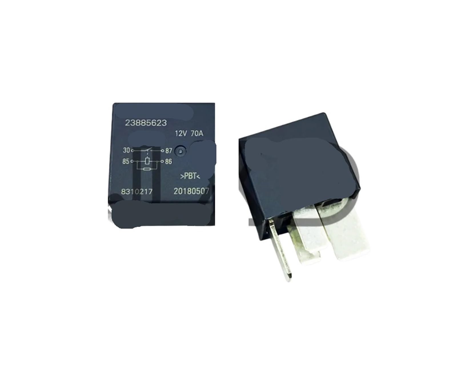 Relais 12V 70A 4-pin 23885623 haute performance avec boitier isolant