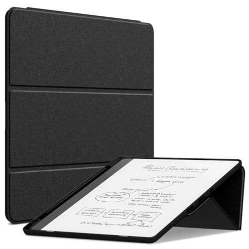 Sanyetral 三つ折り保護ケース オートスリープウェイク機能付き Remarkable TCL Kobo 非対応 - ブラック（Amazon）