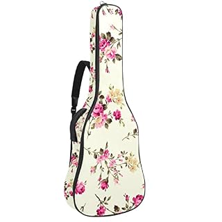 Étui rembourré pour guitare acoustique classique Motif papillons dorés sur fond noir, Multicolore 07, 42.9×16.9×4.7 in… - Les Beatles, Paul McCartney, John Lennon, RIngo Starr, George Harrison