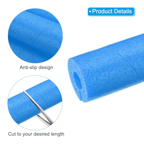 PATIKIL Pipe Insulation Foam Tube, 6Pcs 25" Lx1 IDx0.75 T No Adhesive Pole Wrap Pipe Cover Pool Noodles Multi-Purpose Soft Foam Tubing for Handle Outdoor Swimming Pool, Water Pipes, Blue - Image 2