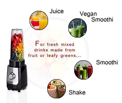Image of Puffin High Speed Smoothie Maker | Nutri Shake | Juice Mixer Blender - 300w Black