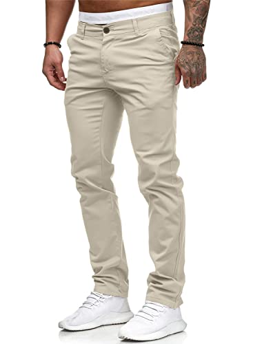 Hungson Mens Chinos Slim Fit Stretch Flat-Front Skinny Dress Pants Lightgrey #TOP1