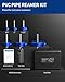 DAYDOOR PVC Pipe Reamer Kit, PVC Fitting Saver, Pipe Reamer Tool Contains 3/4'', 1'', 1 1/2'', 2'', 3'', 4'', Fit into Standard 1/2