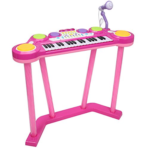 Costzon 37-Key Electronic Keyboard and Drum Musical for Kids, Multi-Function Toy Electronic Organ