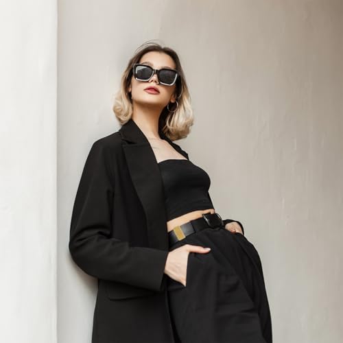 PATIKIL Elastische Gürtelschlaufenhalter, 4er Pack Gurtorganisatoren Gürtelschlaufenhalter für 1,6 breite Gürtel/Riemen, Khaki