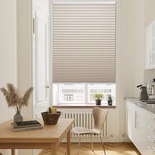 MYshade Cordless Blackout Cellular Shades, 1.5" Honeycomb Window Blinds for Bedroom & Nursery, Thermal Insulated, Noise Reducing, Privacy Shades, Inside or Outside Mount (25" W x 50" H, Beige) by MYshade - Image 5