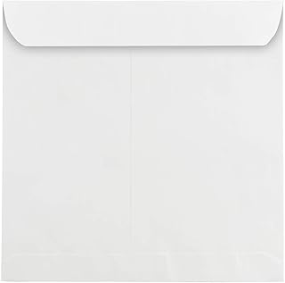 JAM PAPER 10.5 x 10.5 Large Square Invitation Envelopes - White - 50/Pack