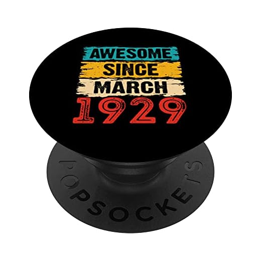 Regalos de 94 años impresionantes desde marzo de 1929 para cumpleaños PopSockets PopGrip Intercambiable