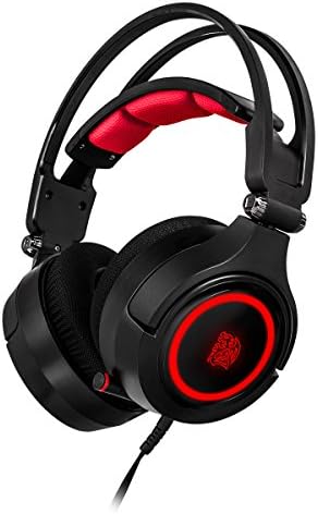 Tt eSPORTS Cronos Riing RGB 7.1 Premium Virtual Surround Sound, 16.8 Million 8 Lighting Effects RGB Color Gaming Headset HT-CRA-DIECBK-20