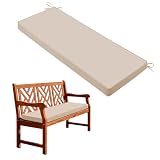 MuaMelop Outdoor Bench Cushions for Outdoor Furniture, 48x18 Inch, Waterproof Patio Furniture Cushion, Fade Resistant Bench Cushions for Porch Swing, Long Bench, Indoor, Beige