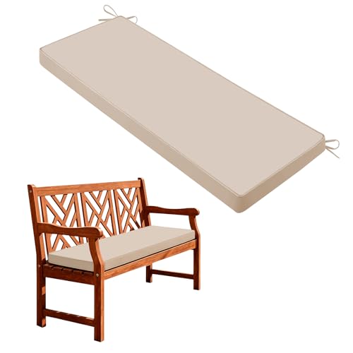 MuaMelop Outdoor Bench Cushion Pad, Patio Bench Cushion 48"x18", Beige