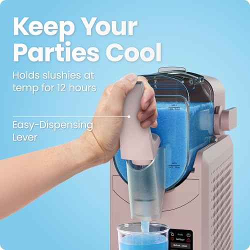 Image of Iceman by Chefman Slush-Ease MAX 90oz Slushie Machine, 64oz Liquid Capacity Frozen Drink Maker & Slushy Machine with 5 Presets and LED Display, Perfect for Frozen Margaritas, Frappes, Smoothies