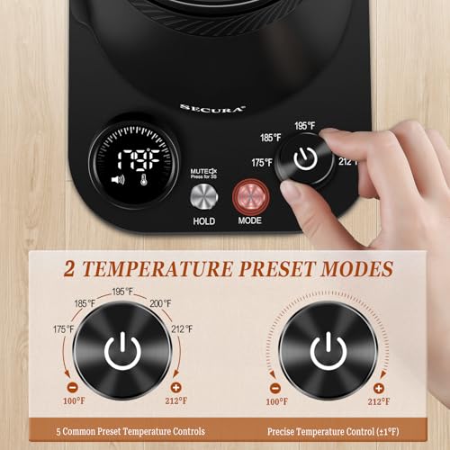 Hervidor eléctrico Secura con control de temperatura 0.8L miniatura 4