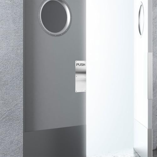 Plaque de poussée en acier inoxydable 304 pour porte industrielle et coupe-feu - 6