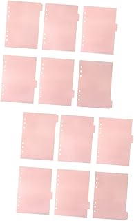 Amosfun 12 Peças Defletor De Partição Conveniente Fichário Abas Divisórias A6 6 Divisórias De Anel Cartões De Índice Coloridos A6 Fichário Cartões De Índice Coloridos Abas De Fichário