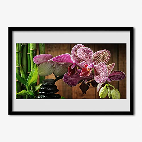 Photo image de fleurs de plante de bambou grand format affiche encadree pour grand mur