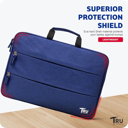 Image of Laptop Sleeve /Pouch /Case /Bag with Handle & Two Front Accessory Pockets - Compatible with Apple, Dell, Lenovo, Asus, HP, Samsung, Mi, MacBook & Notebooks